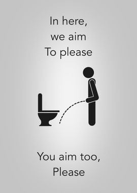 Funny bathroom toilet sign