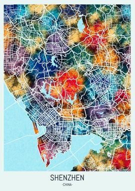 Shenzhen China Map