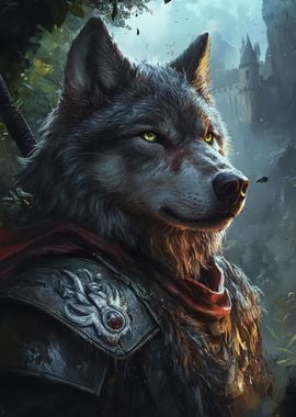 Heroic Wolf Samurai