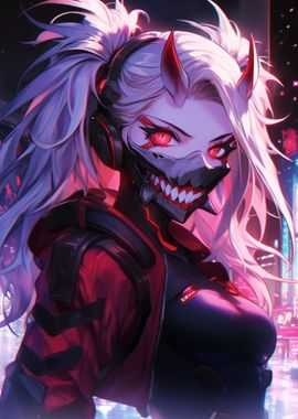 Neon Oni Girl