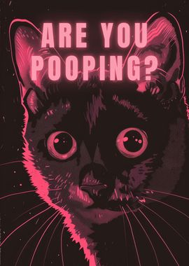 Are You Pooping Neon Cat