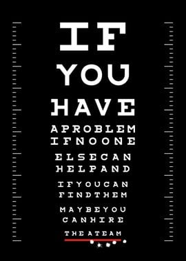 Problem Eye Chart