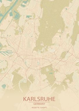 Karlsruhe Germany City Map