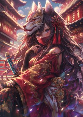 Cute Fantasy Samurai Girl