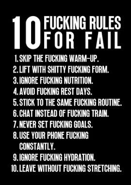 10 Rules For Fail