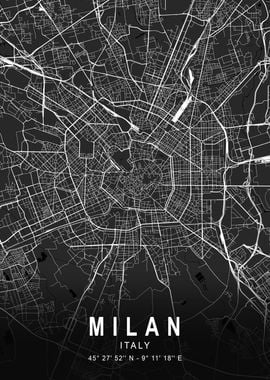 Milan Dark Map