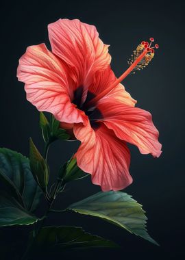 Elegant Hibiscus Flower