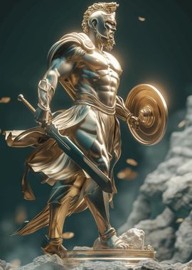 Golden Spartan Warrior