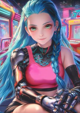 Cyberpunk Girl Arcade