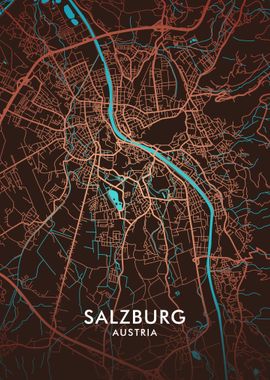 Salzburg City map