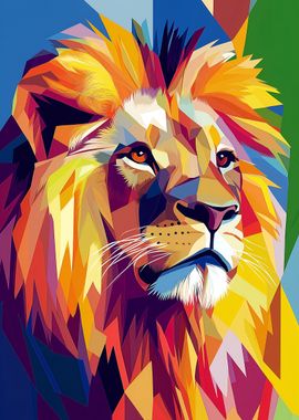 Lion Close Up Wpap