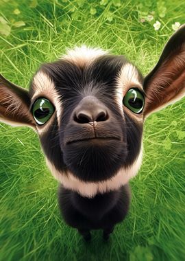 Goat with big eyes