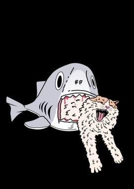 shark eats cat