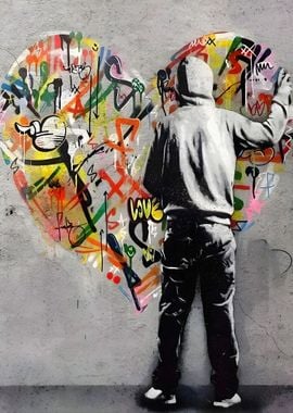 Heart Graffiti Banksy