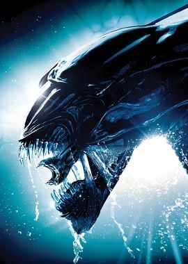 Aliens Poster Wet