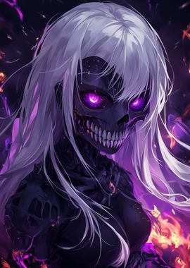 Death anime girl with mask