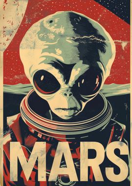 Retro MARS Travel Poster