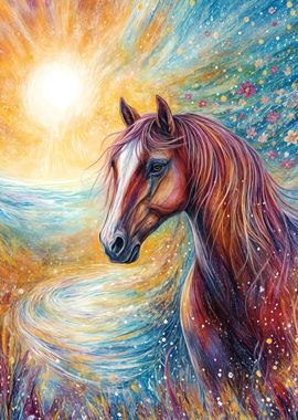 Wild Horse Painting Art