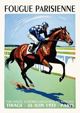 French Horseracing Poster