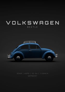 VW Beetle 1963 Blue Specs