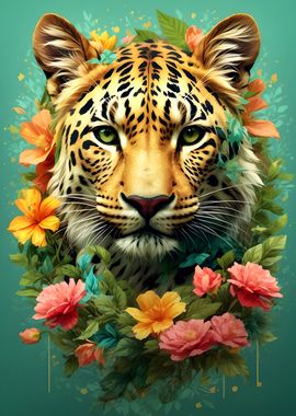 Vibrant Leopard Illustrati