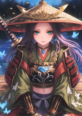 Samurai Girl  Butterflies