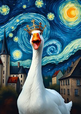 Goose Honk Crown Van Gogh