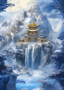 Golden Fuji Temple Art