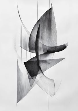 Black  White Abstract Art