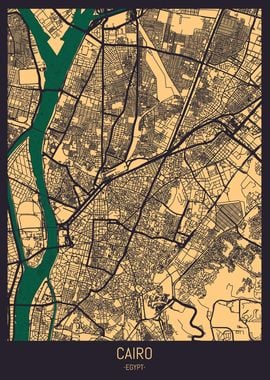 Cairo Egypt Street Map