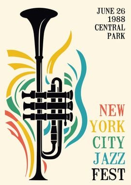 NYC Jazz Fest Retro Poster