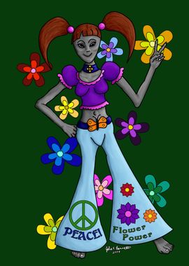 Alien Hippy Chick