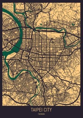 Taipei City Taiwan Map