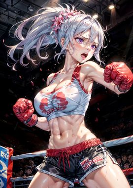 Boxing Anime Girl