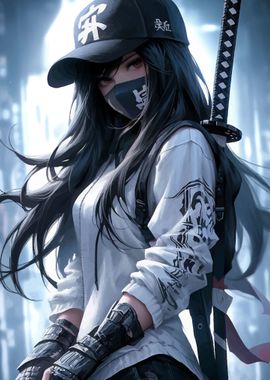 Ninja Girl in White