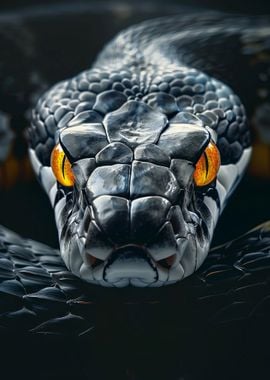 Snake Yellow Fierce Eyes