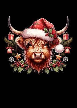 Christmas Highland Cow