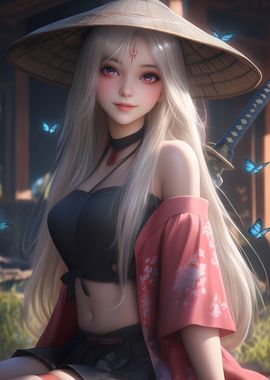 Samurai Girl Butterflies