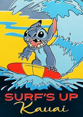 Stitch Surfs Up