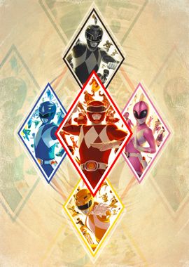 Five Power Rangers