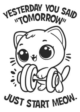 Start Lifting Meow Gym Cat