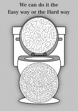 Funny Toilet Puzzle Decor