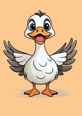 Cute Cartoon Duck