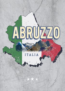 Abruzzo Italy Region Map