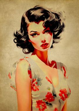 Vintage Pinup Girl No6