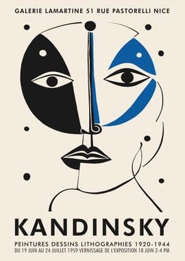 Kandinsky Face Poster