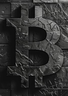 Monochrome Bitcoin Logo