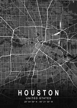 Houston Dark Map