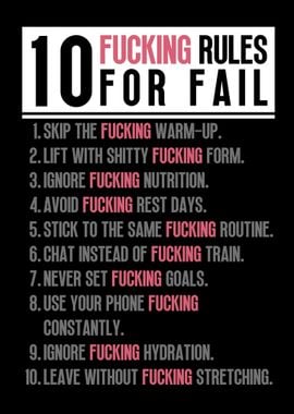 10 Rules For Fail