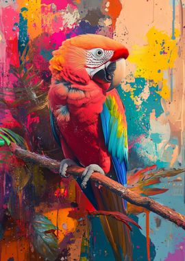 Parrot Oil Painting